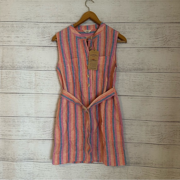 NWT Faherty Avalon Dress in Cabana Multi Stripe. - Picture 3 of 7